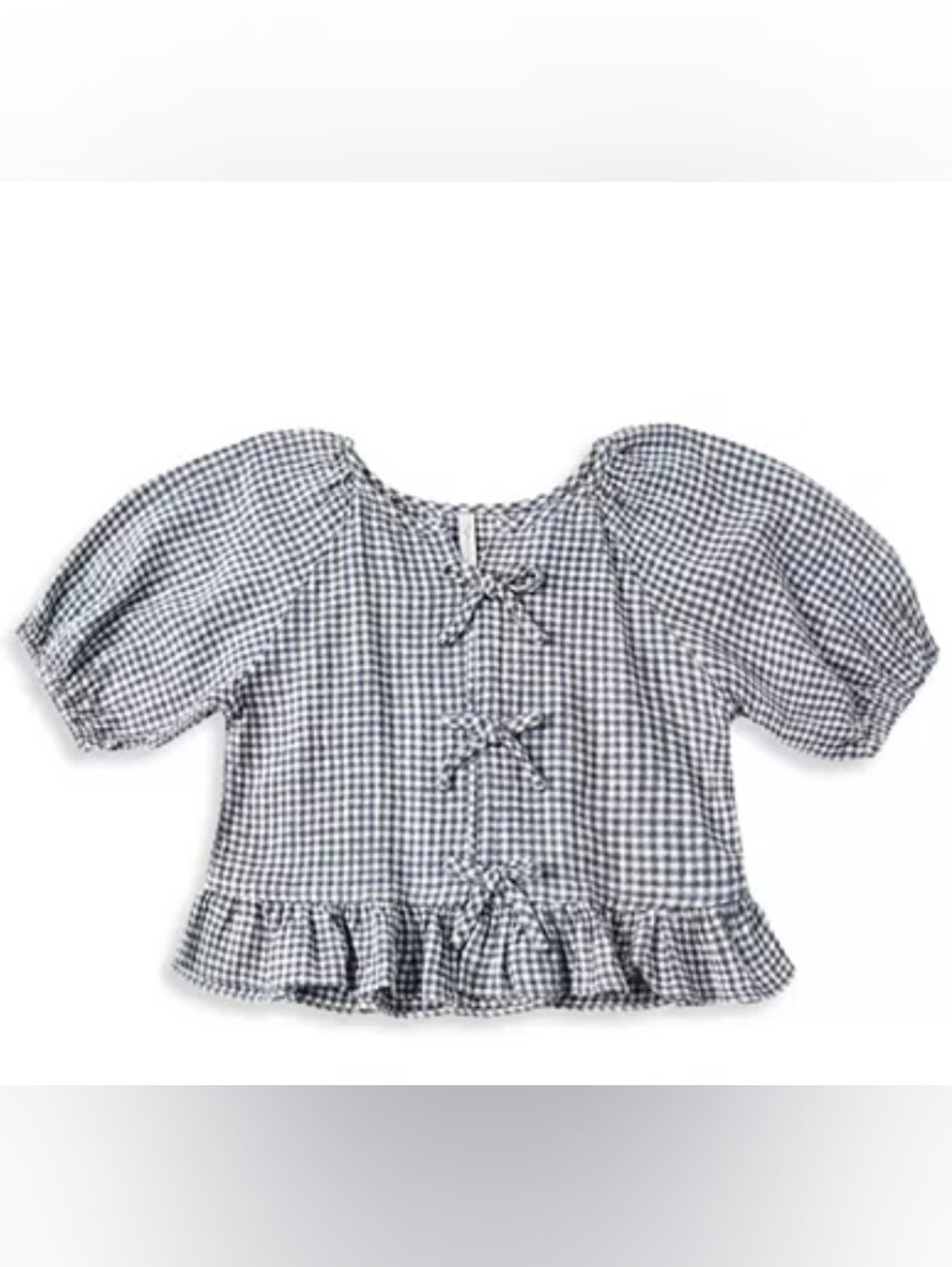 Rylee + Cru Gingham Fall Bow Top 6/7